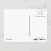 Cat Mouse Patroon Hot Pink Briefkaart (Achterkant)
