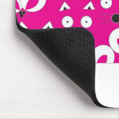 Cat Mouse Patroon Hot Pink Muismat (Hoek)