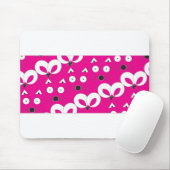 Cat Mouse Patroon Hot Pink Muismat (Met muis)