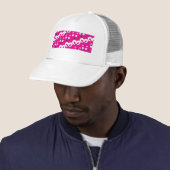 Cat Mouse Patroon Hot Pink Trucker Pet (In situ)