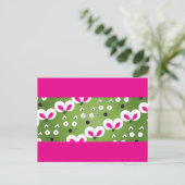Cat Mouse Pattern groen Briefkaart (Staand voorkant)