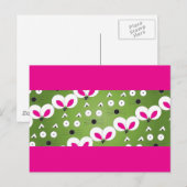 Cat Mouse Pattern groen Briefkaart (Voorkant / Achterkant)