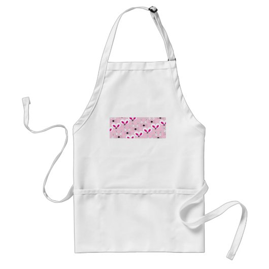 Cat Mouse Pattern roze Standaard Schort (Voorkant)