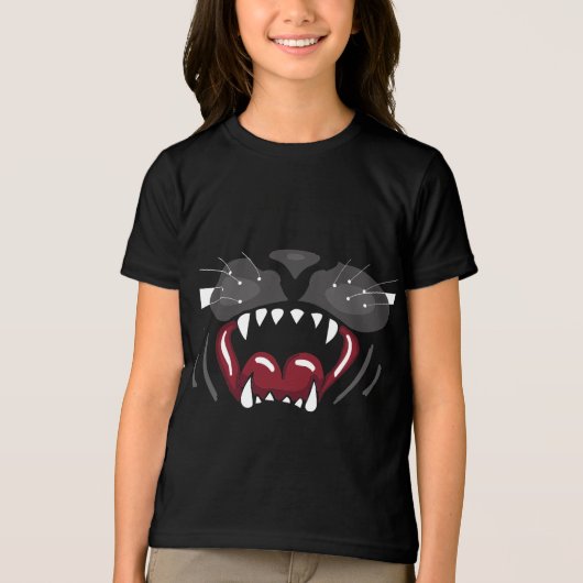 Cat Mouth Dark Tri-Blend Shirt (Voorkant)