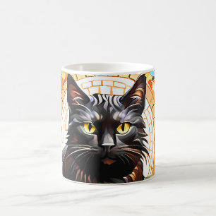 Cat Mozaïek Glas in lood Designer Mok