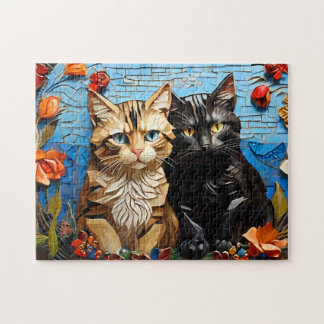 Cat Mozaïek Glas in lood Designer Puzzel
