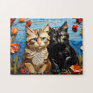 Cat Mozaïek Glas in lood Designer Puzzel Legpuzzel