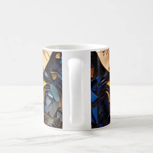 Cat Mozaïek Glas in lood Ontwerp Koffiemok (Handvat)