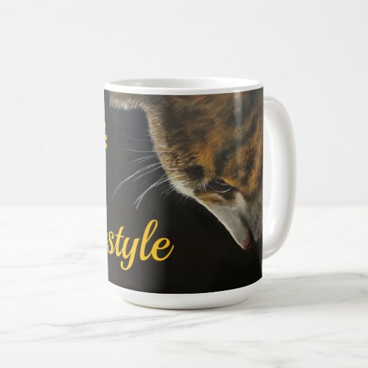 Cat mug catitude it's a lifestyle koffiemok (Voorkant rechts)