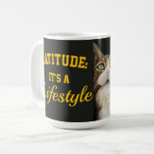 Cat mug catitude it's a lifestyle koffiemok (Voorkant links)