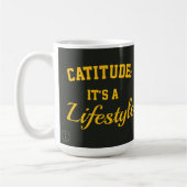 Cat mug catitude it's a lifestyle koffiemok (Links)