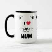 Cat mugs I love mum Mok (Links)