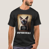 Cat Mugshot Catnip liet me het kat doen T-shirt (Voorkant)