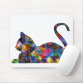Cat Multi-Colored Mousepad Muismat (Met muis)