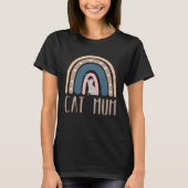 Cat Mum Boho Rainbow Kitten Theme T-shirt (Voorkant)