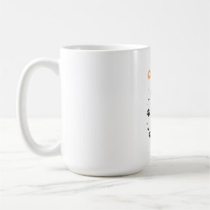 Cat Mum - Cute Orange Tabby Cartoon with Paw Print Koffiemok