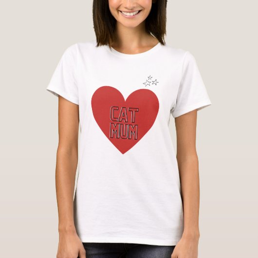 Cat Mum T-shirt (Voorkant)
