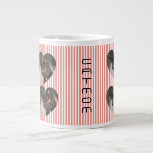 Cat Mum twee foto Mok (Voorkant)