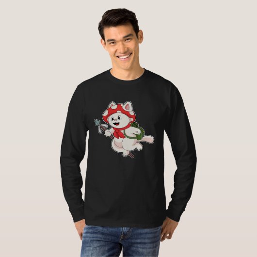Cat Mushroom T-shirt (Voorkant volledig)
