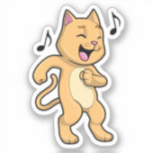 Cat Music Dance Sticker (Voorkant)