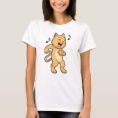 Cat Music Dance T-shirt (Voorkant)
