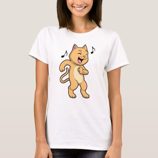 Cat Music Dance T-shirt (Voorkant)