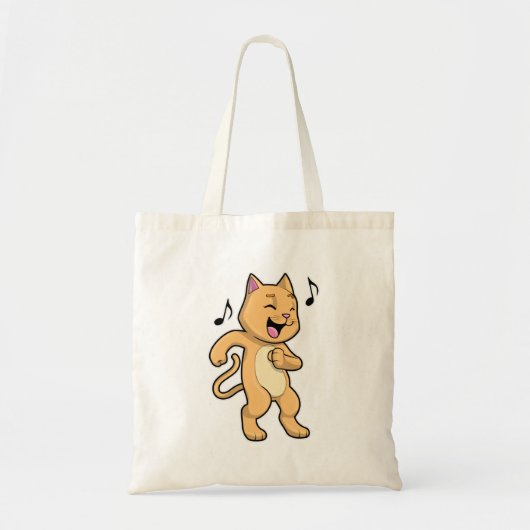 Cat Music Dance Tote Bag (Voorkant)