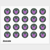 Cat Music Disk Jockey Ronde Sticker (Vel)