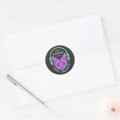 Cat Music Disk Jockey Ronde Sticker (Envelop)