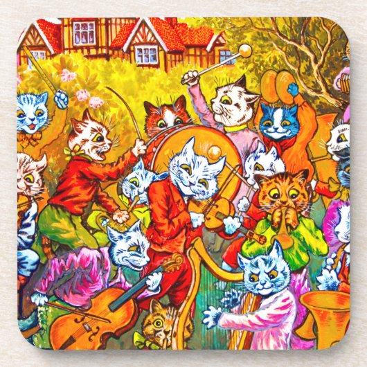 Cat Musical Band Bier Onderzetter (Voorkant)