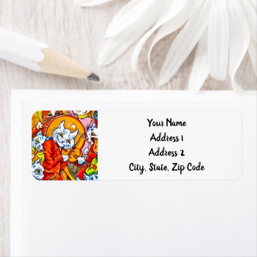 Cat Musical Band Etiket (Insitu)