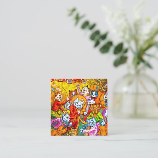 Cat Musical Band Informatiekaartje (Staand voorkant)