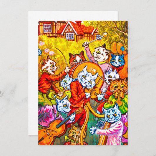 Cat Musical Band Kaart (Voorkant / Achterkant)