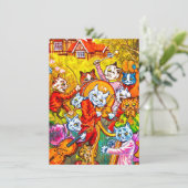 Cat Musical Band Kaart (Staand voorkant)