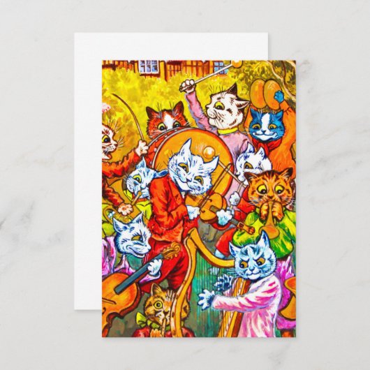 Cat Musical Band Kaart (Voorkant / Achterkant)