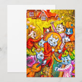 Cat Musical Band Kaart (Voorkant / Achterkant)