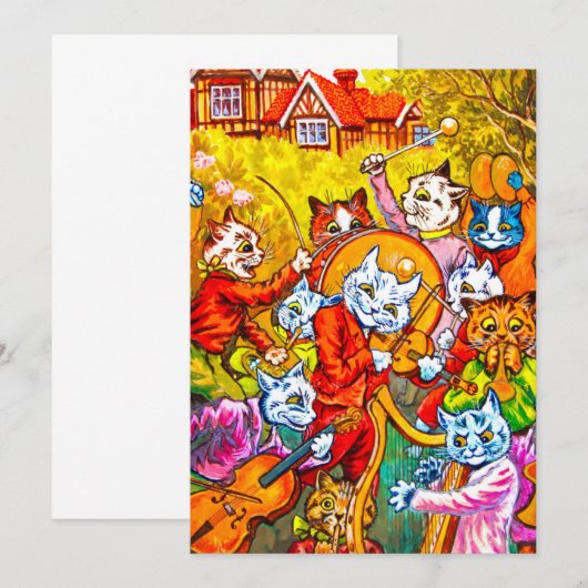 Cat Musical Band Kaart (Voorkant / Achterkant)