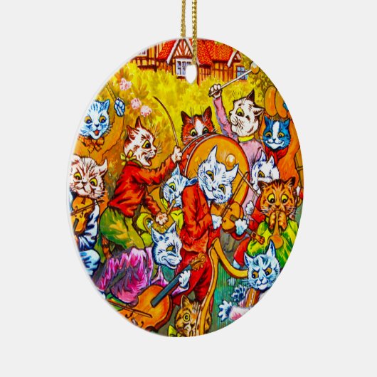 Cat Musical Band Keramisch Ornament (Rechts)