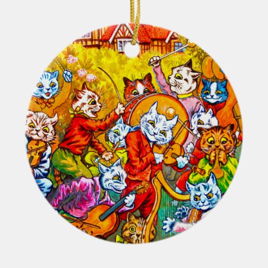 Cat Musical Band Keramisch Ornament (Voorkant)