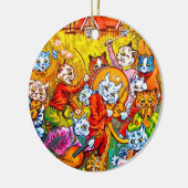Cat Musical Band Keramisch Ornament (Links)