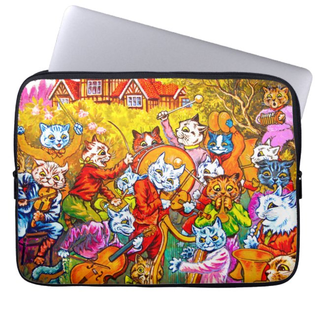 Cat Musical Band Laptop Sleeve (Voorkant)