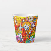 Cat Musical Band Latte Mok (Voorkant)