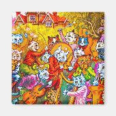 Cat Musical Band Magneet (Voorkant)