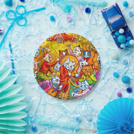 Cat Musical Band Papieren Bordje (Feest)