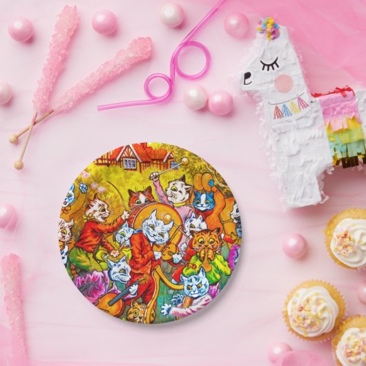 Cat Musical Band Papieren Bordje (Feest)