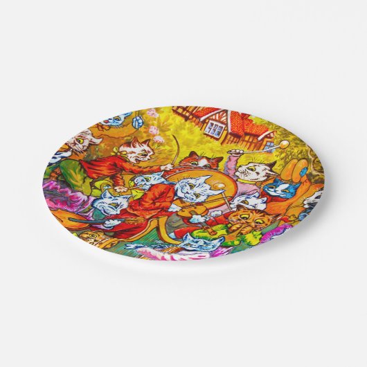 Cat Musical Band Papieren Bordje (Gekanteld)