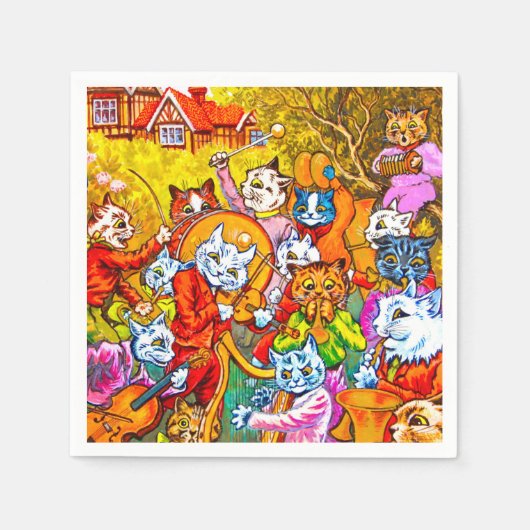 Cat Musical Band Servet (Voorkant)