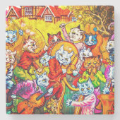 Cat Musical Band Stenen Onderzetter (Voorkant)