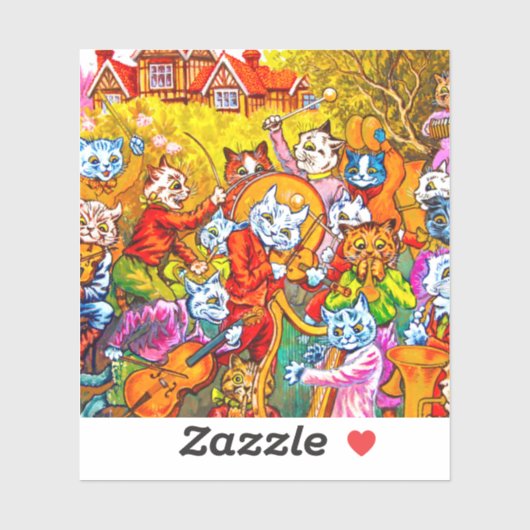 Cat Musical Band Sticker (Vel)