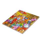 Cat Musical Band Tegeltje (Zijkant)